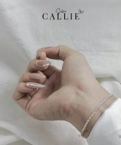Alternative view of VT113 - Lắc tay bạc Callie Silver móc nối vuông