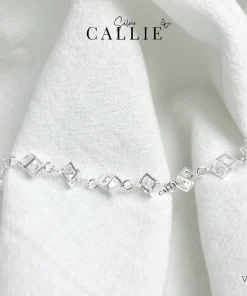VT114 - Lắc tay bạc Callie Silver xí ngầu