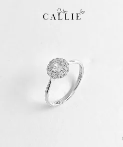 N215 - Nhẫn bạc Callie Silver hoa đính đá
