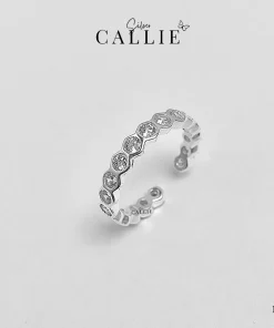 N219 - Nhẫn bạc Callie Silver tổ ong free size