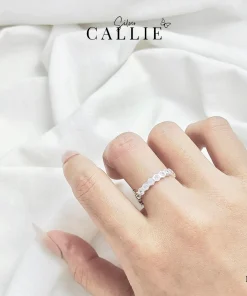 Alternative view of N219 - Nhẫn bạc Callie Silver tổ ong free size
