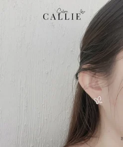 Alternative view of BT171 - Bông tai bạc Callie Silver bươm bướm đính bướm nhỏ