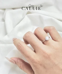 Alternative view of N215 - Nhẫn bạc Callie Silver hoa đính đá