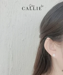 Alternative view of BT181 - Bông tai bạc Callie Silver bông tuyết 1 viên lớn