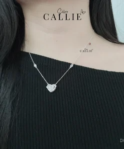 Alternative view of DC207 - Dây chuyền bạc Callie Silver trái tim đính đá trắng