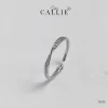 N246 - Nhẫn bạc Callie Silver xoắn đính đá free size