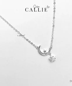 DC205 - Dây chuyền bạc Callie Silver mặt trăng ngôi sao tòn ten