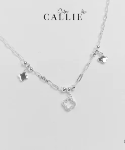 LC47 - Lắc chân bạc Callie Silver cỏ 4 lá