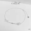 LC48 - Lắc chân bạc Callie Silver nơ phối 2 kiểu dây