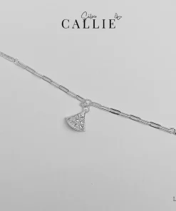 LT131 - Lắc tay bạc Callie Silver đuôi cá đính đá