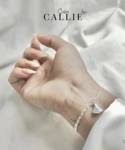 Alternative view of LT131 - Lắc tay bạc Callie Silver đuôi cá đính đá