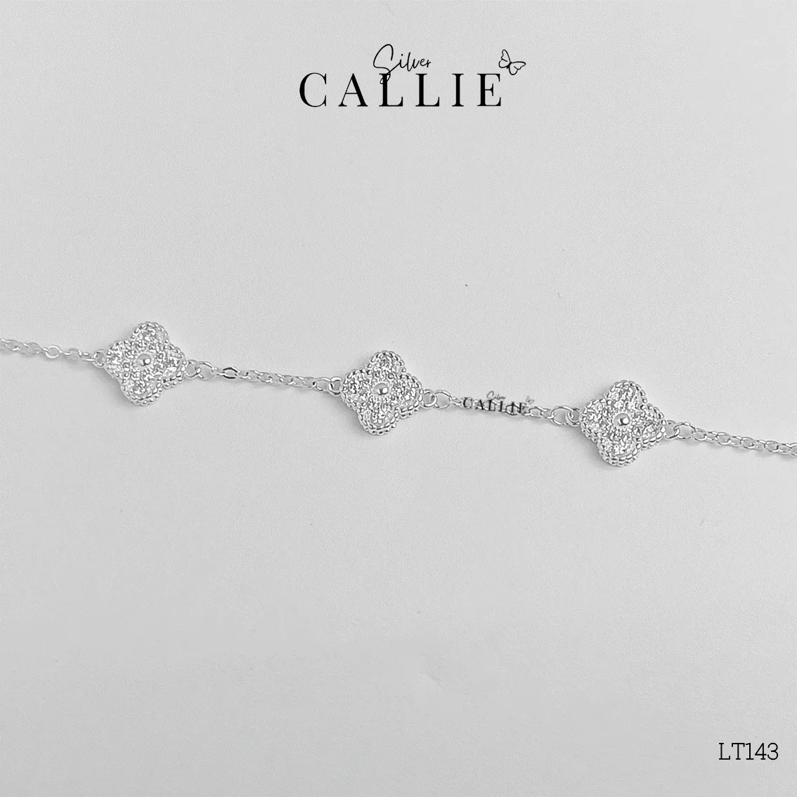 LT143 - Lắc tay bạc Callie Silver bông hoa - Image 3