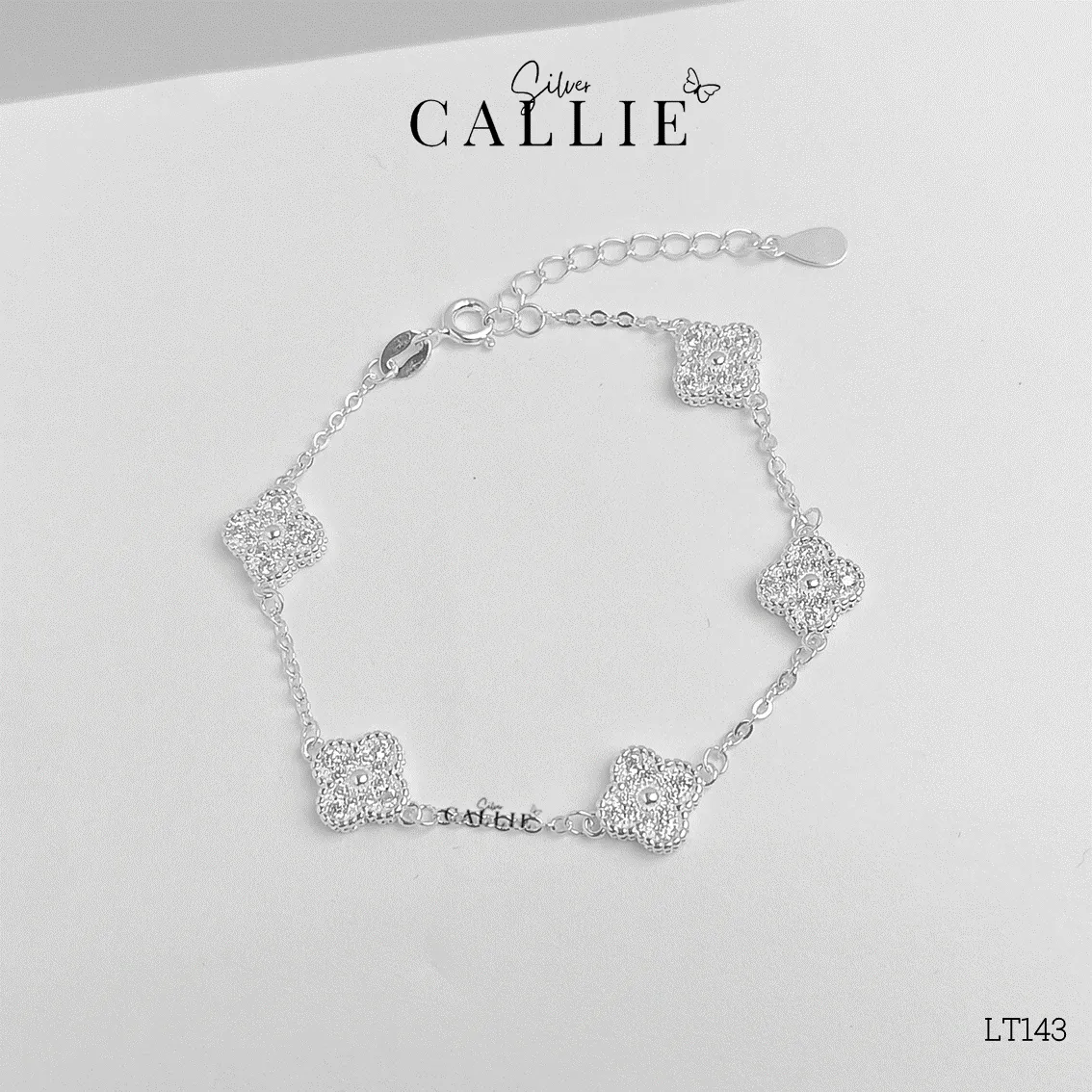 LT143 - Lắc tay bạc Callie Silver bông hoa