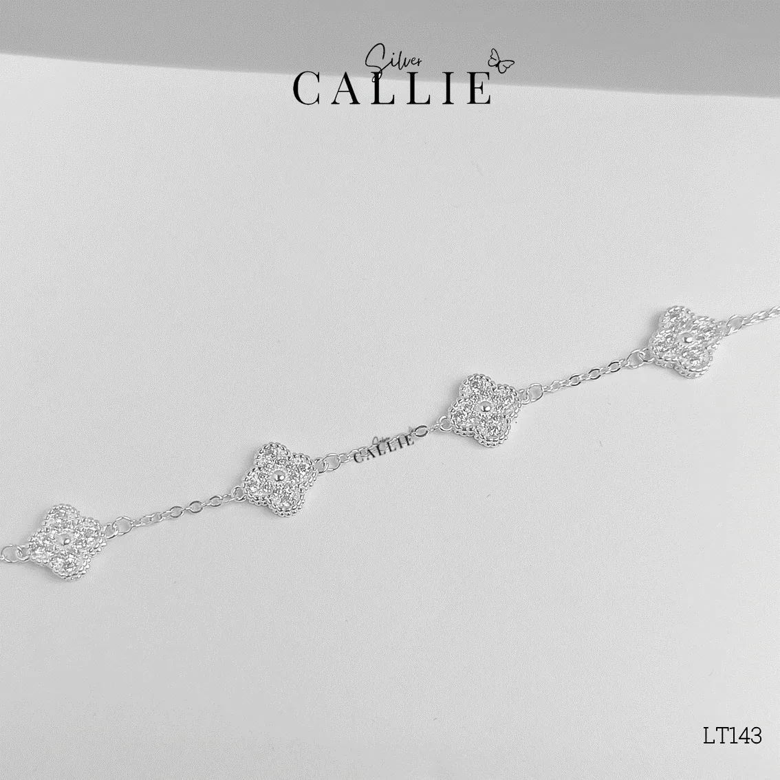 LT143 - Lắc tay bạc Callie Silver bông hoa - Image 6