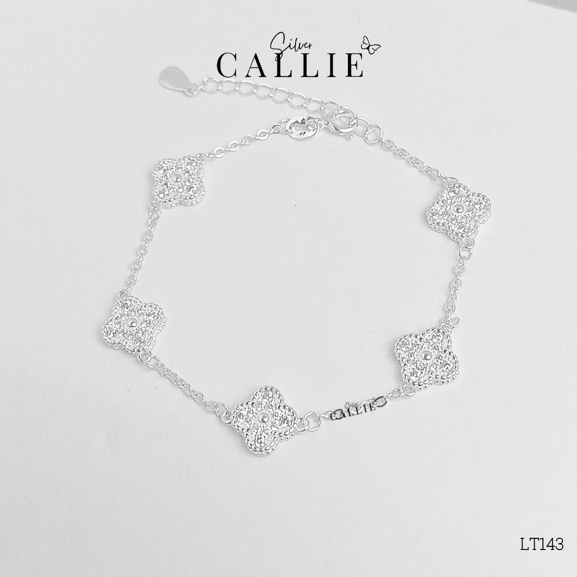 LT143 - Lắc tay bạc Callie Silver bông hoa - Image 7