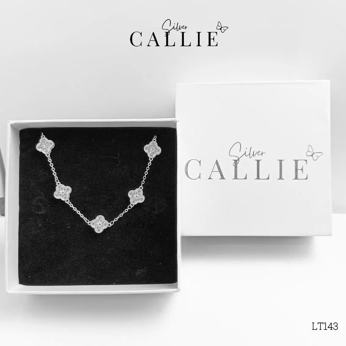 LT143 - Lắc tay bạc Callie Silver bông hoa - Image 8