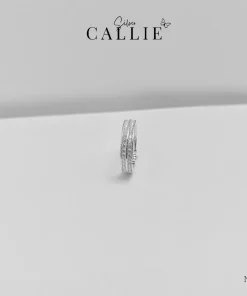 N242 - Nhẫn bạc Callie Silver 2 hàng đá