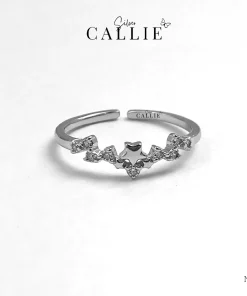N248 - Nhẫn bạc Callie Silver dãy ngôi sao