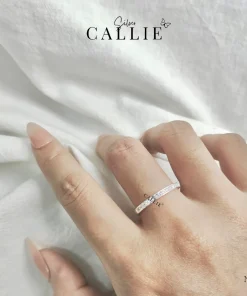 Alternative view of N249 - Nhẫn bạc Callie Silver 1 hàng đá