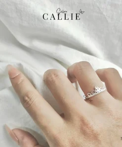 Alternative view of N269 - Nhẫn bạc Callie Silver vương miện