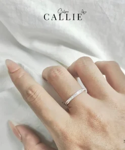 Alternative view of N270 - Nhẫn bạc Callie Silver 1 hàng đá