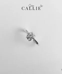 N272 - Nhẫn bạc Callie Silver 1 viên chủ 6 chấu