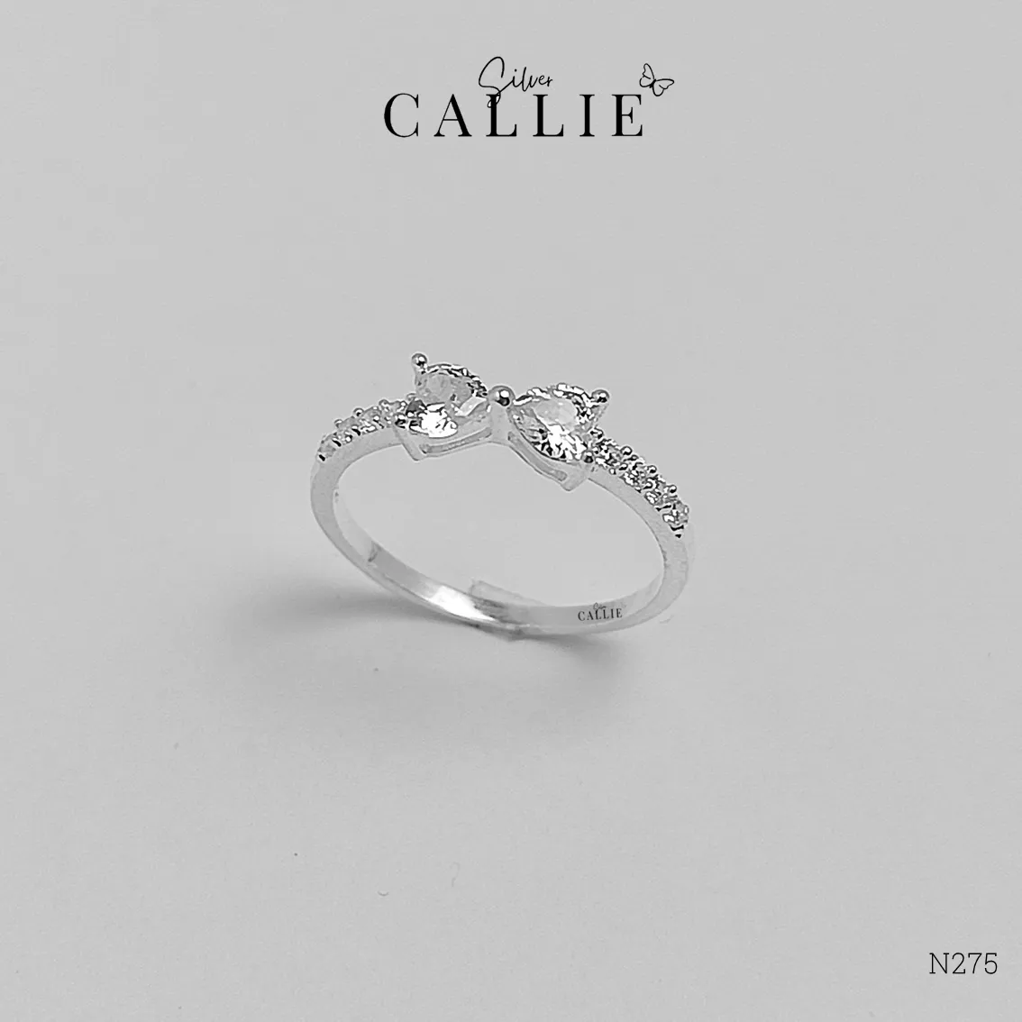 N275 - Nhẫn bạc Callie Silver hình nơ