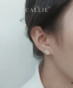 Alternative view of BT188 - Bông tai bạc Callie Silver cỏ 4 lá