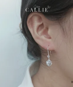 Alternative view of BT192 - Bông tai bạc Callie Silver bông tuyết tòn