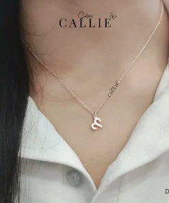 Alternative view of DC116 - Dây chuyền bạc Callie Silver cung Bạch Dương dây móc