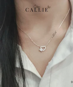 Alternative view of DC170 - Dây chuyền bạc Callie Silver trái tim đính đá trái tim