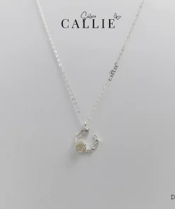 DC221 - Dây chuyền bạc Callie Silver mặt trăng hoa
