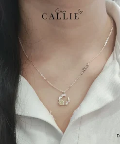 Alternative view of DC221 - Dây chuyền bạc Callie Silver mặt trăng hoa