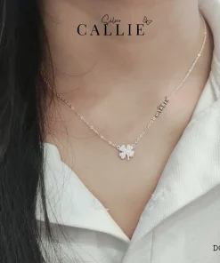 Alternative view of DC222 - Dây chuyền bạc Callie Silver cỏ 4 lá