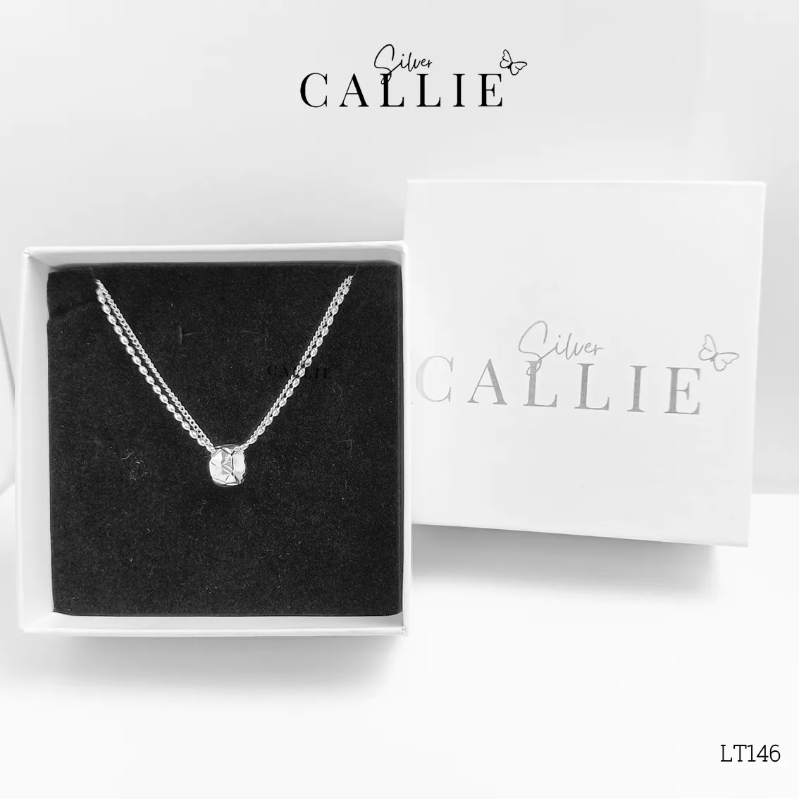 LT146 - Lắc tay bạc Callie Silver 2 dây mặt bánh xe - Image 8