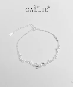 LT148 - Lắc tay bạc Callie Silver nơ đính đá