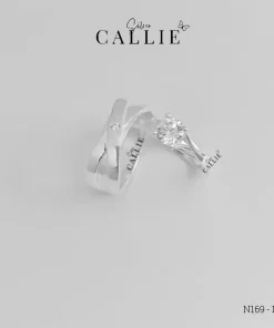 N169 - N170 - Nhẫn đôi Callie Silver thiết kế