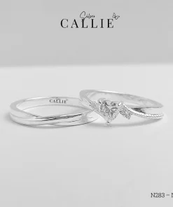 N283 - N284 - Nhẫn bạc đôi Callie Silver thiết kế