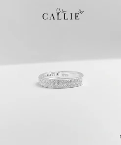 N288 - Nhẫn bạc Callie Silver 2 hàng đá