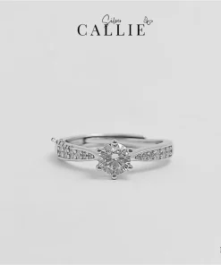 N341 - NHẪN BẠC CALLIE SILVER VIÊN CHỦ ĐÍNH ĐÁ