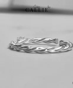 N347 - Nhẫn bạc Callie Silver xoắn free size