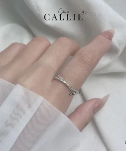 Alternative view of N350 - Nhẫn bạc Callie Silver 2 đai chéo nhau free size