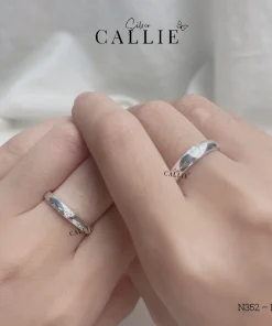 Alternative view of N352 - N353: Nhẫn bạc thiết kế Callie Silver trái tim đính đá
