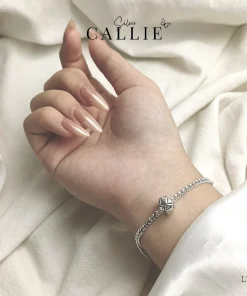 Alternative view of LT146 - Lắc tay bạc Callie Silver 2 dây mặt bánh xe