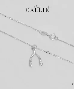 Alternative view of DC224 - Dây chuyền bạc thiết kế Callie Silver mặt cây đính đá