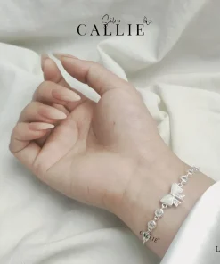 Alternative view of LT150 - Lắc tay bạc rút Callie Silver hình nơ đính đá