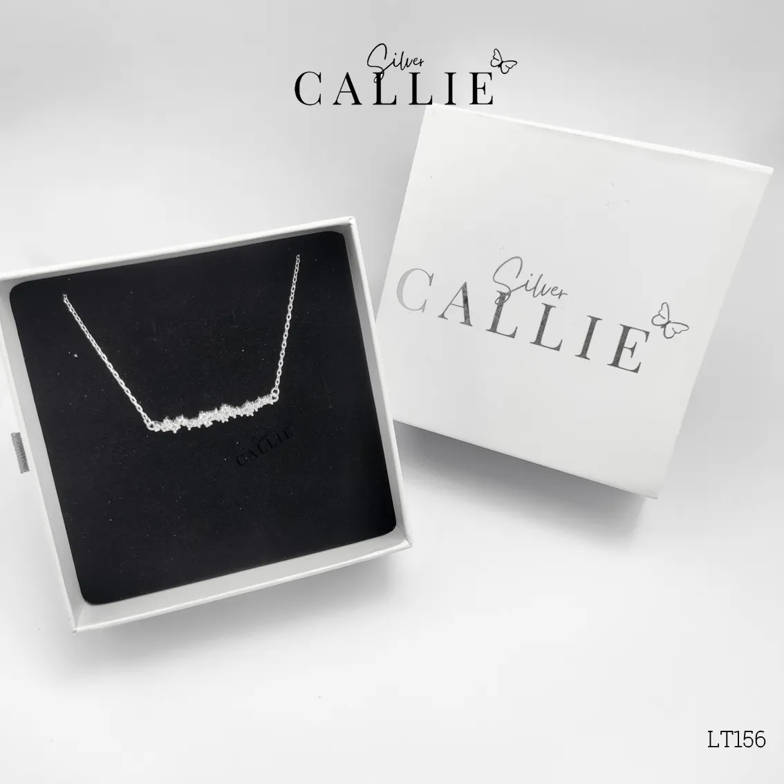 LT156 - Lắc tay bạc Callie Silver một hàng đá ziczac dây rút - Image 10