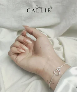 Alternative view of LT161 - LẮC TAY BẠC CALLIE SILVER TRÁI TIM VÔ CỰC