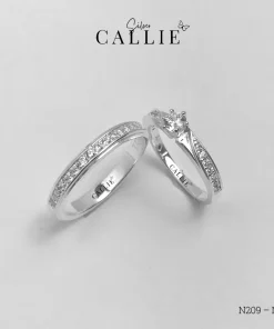 Alternative view of N209 - N306: Nhẫn bạc đôi thiết kế Callie Silver