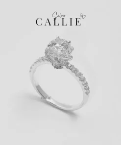 N302 - Nhẫn bạc thiết kế Callie Silver hoa hồng